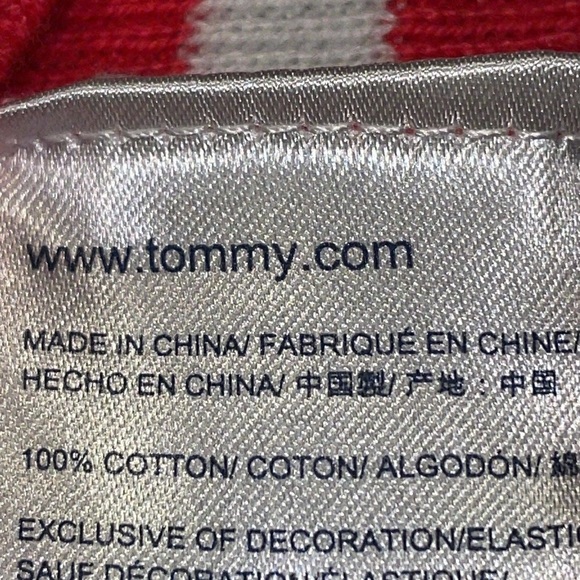 Tommy Hilfiger 100% Cotton Striped Pull Over Long Sleeve Sweater.  Size Medium. - Picture 8 of 10